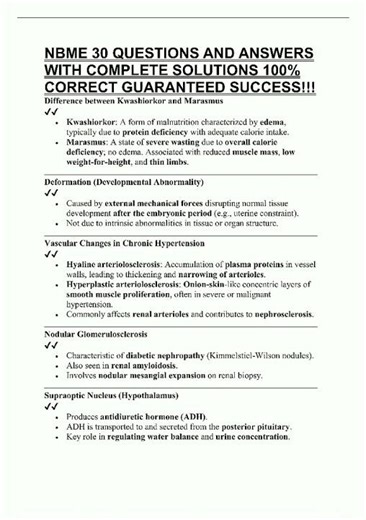 Latest NBME 30 QUESTIONS AND ANSWERS WITH COMPLETE SOLUTIONS 100 CORRECT GUARANTEED SUCCESS video