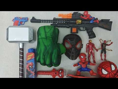 Satisfying MARVEL Toy Unboxing: Spider-Man Web Blaster vs Hulk Smash Fists (ASMR)
