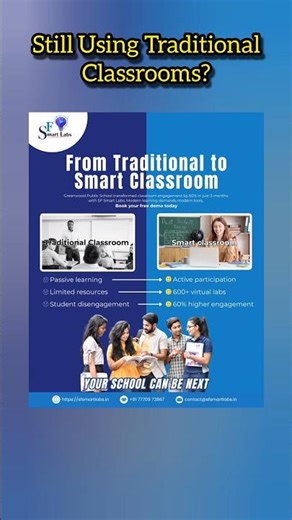 From Traditional to Smart Classroom 🚀 #school #education #smartlearning