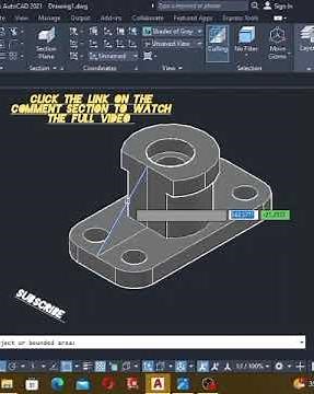 AutoCAD 3D Flange Bracket Tutorial | Mechanical Part Modeling Step-by-Step