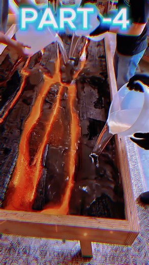 Lava Epoxy Table Build for Luxury Part3 #shorts #lavaepoxy #transformyourhome #trending #satisfying