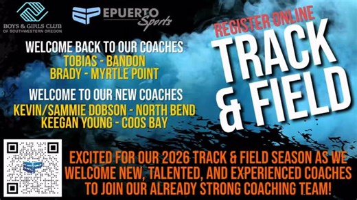 Big things ahead for 2026! 💪🏽🏃‍♀️🏃‍♂️ We’re excited to kick off our new track & field season with an incredible team of coaches — now featuring new, talented, and experienced additions to our already strong staff. Plus, we’ve upgraded with a brand-new timing system ⏱️! Let’s make 2026 our best season yet! 🔥 #coquille #coosbay #northbend @bgcofsworegon #myrtlepoint #bandon | Coos-Bay North-Bend Oregon