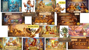 Algebra Escape Room Adventure 2 - Greek Mythology, Instant Feedback, Digital