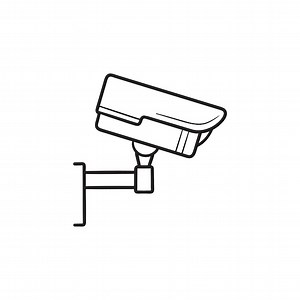 Premium Vector | Security camera hand drawn outline doodle icon. CCTV camera, video record device, video surveillance concept. Vector sketch illustration for print, web, mobile and infographics on white background.