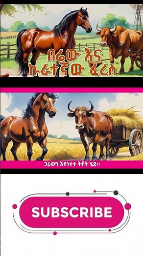 ጣፋጭ ታሪኮች በሬውና ኩራተኛው ፈረስ /Tafach Tarik/Ye ethiopia lijoch tv