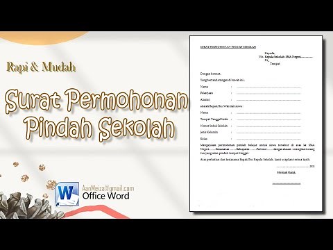 Contoh Membuat Surat Permohonan Pindah Sekolah di MS Word