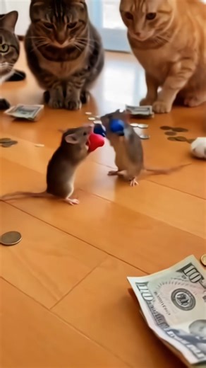 “Cats Betting on a Mouse 🐱🐭😂