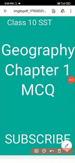 Class 10 sst Geography ch 1 Mcq