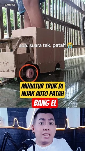 Bocil nya gokil miniatur truk di injak auto patah #shorts #reactionvideo #fypvideo #eldanboy
