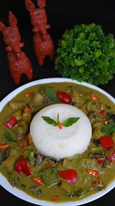 Green Thai curry -Dry roast 1 tsp cumin, coriander seeds, Then, crush with white pepper corns -Now chop turmeric, ginger, chillies, lemon grass, onion, garlic, coriander, and the peel of a lemon -Then everything is put into the cumin coriander powder and add 1tsp salt and make a green paste. - Heat 1 cup of coconut milk, then pour the green paste. - Cook them on a low flame until the masala starts releasing oil -Then pour 2 cups of coconut milk. - Chop vegetables like ( Red, yellow bell pepper, 