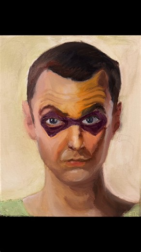 Sheldon Cooper as The Riddler: A Creative Painting