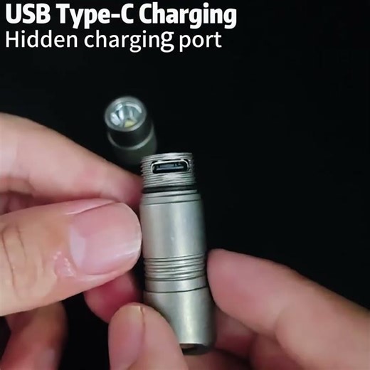 ‎PoleShine Mini Flashlight - Strobe | IPX6 Waterproof| Rechargeable | Titanium alloy | Magnetic Base