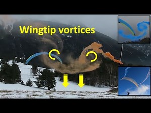 Paragliding wingtip vortices visualization