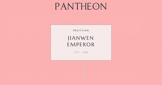 Jianwen Emperor Biography | Pantheon