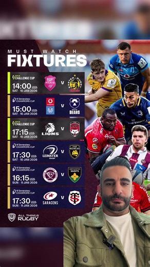 ATR PREDICTIONS: ROUND 3 LOCKS & SHOCKERS! 🏉🔮 The EPCR Round 3 is here, and the ATR team has been crunching the numbers! Here is who we think walks away with the points, who faces a reality check, and where we could see the points shared. Champions Cup Final Rematch Battle of the Heavyweights Grudge Match Battle of the Lions Do you agree with our picks, or are we way off the mark? Let us know your Round 3 locks in the comments! 👇 #AllThingsRugby #InvestecChampionsCup #ChallengeCup #RugbyPredi