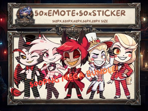 Hazbin Hotel 100x Emotes Mega Pack | 500 Files | Discord Stickers | Twitch Emotes | Mega Bundle (digital Download) - Etsy