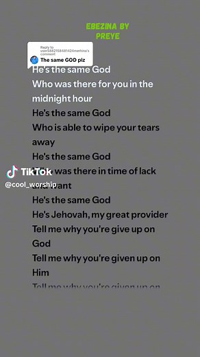 Ebezina - Full Lyrics by Preye | Gospel Worship Song