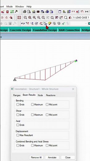 SSB with point load in STAAD.Pro V8i