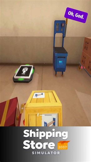 Insane Burning Robots in Shipping Store Simulator 2037