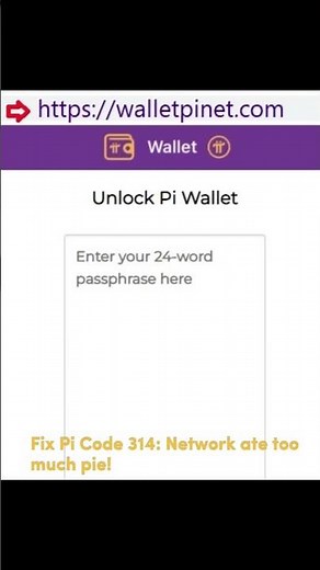 Fix Pi Code 314: Network ate toomuch pie! Done 100%