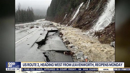 Highway 2 reopens from east, restoring access to Stevens Pass on Monday