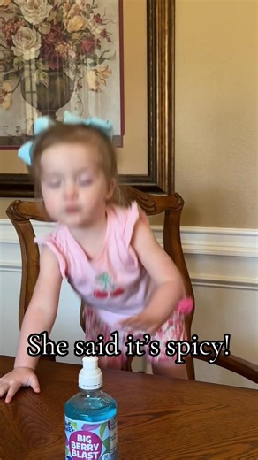 She said it’s spicy, then whispered it’s spicy. But her little Cajun heart didn’t care. #spicy #sweetniece #louisianababy @KATIE 🦋