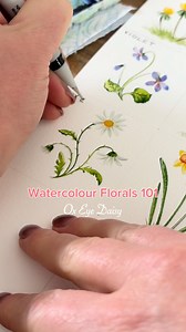 98K views · 2.1K reactions | Watercolour florals 101: ox eye daisy  Once you’ve learnt this mini tutorial, you can apply these same techniques to paint loads of other varieties of daisies. If you’ve enjoyed this, head over to my Patreon for more flower tutorials! #watercolourpainting #watercolourart #watercolorflowers | De Winton Paper co | Facebook