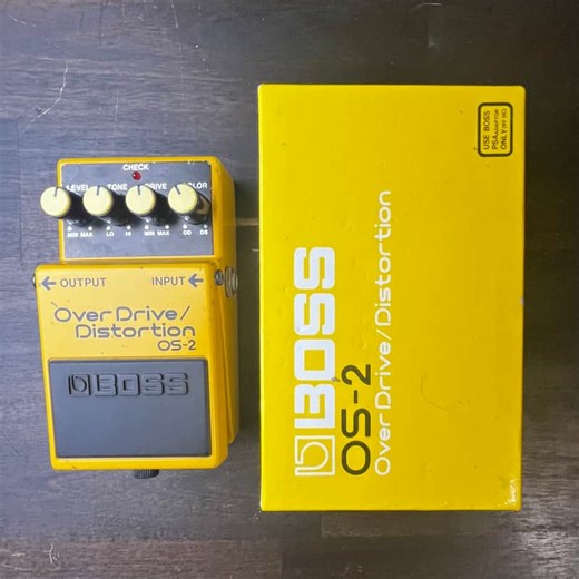 Boss OS-2 OverDrive/Distortion (Silver Label) 1990 - Present - Yellow | Reverb