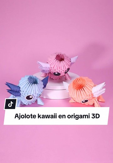 Crea un Ajolote de Papel con Origami 3D
