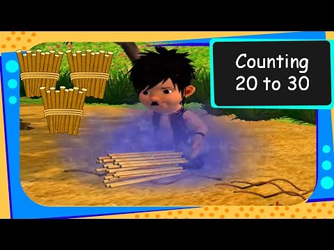 Maths - Counting 20-30 with Bundles and Sticks - English