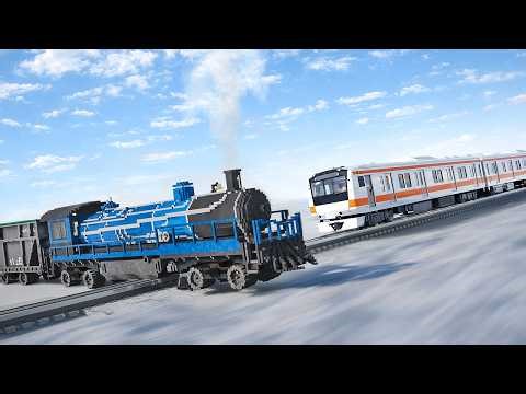 Steam Train vs Obstacles | Teardown Physics