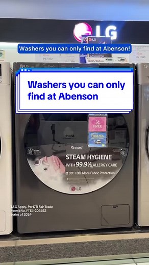 Get freebies and discounts on these abenson EXCLUSIVE washing machines #abenson #abensonappliances #abensononline #lgwashingmachine #lgcombowasherdryer #washerdryer #laundrytok #sharp #sharpwashingmachine #automaticwashingmachine #inverter