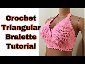 Easiest crochet triangular bralette/beginner friendly tutorial🧶