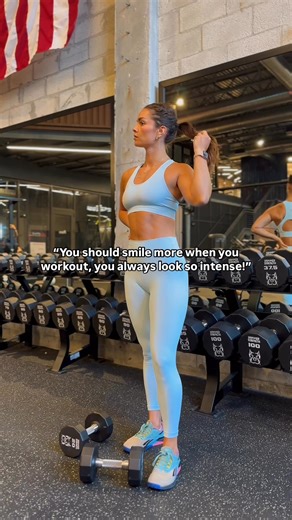 31K views · 94 reactions | Because nothing says “I’m enjoying this workout” like a forced smile through every rep ✨ Featuring our Sky Blue set from the Core Collection. Shop it here: https://vshred.fit/tessatrendreel06VSFB | V Shred | Facebook