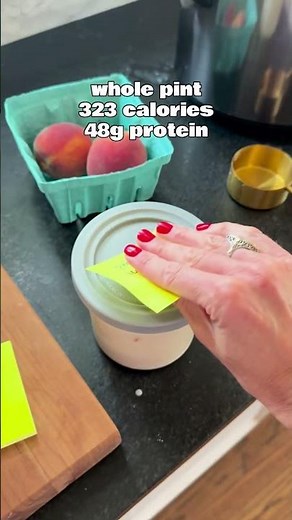 High-Protein Peach Ice Cream 🍑 | Easy Ninja Creami Recipe