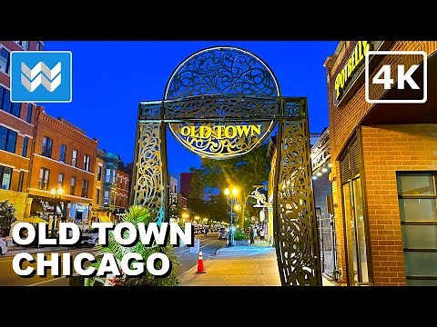 [4K] Old Town Chicago Nightlife - Night Walking Tour Vlog & Travel Guide