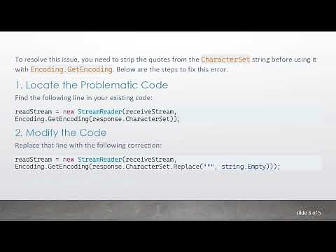 How to Fix the utf-8 is Not a Supported Encoding Name Error in HttpWebRequest
