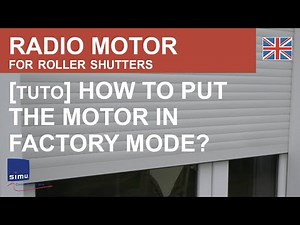 SIMU Hz radio motor - to restore the motor to factory mode