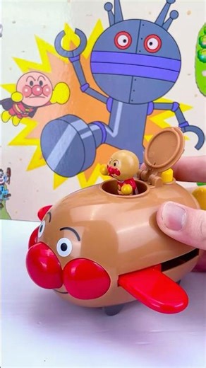 Satisfying ASMR Baikinman character robot #asmr #toys #shorts #robot