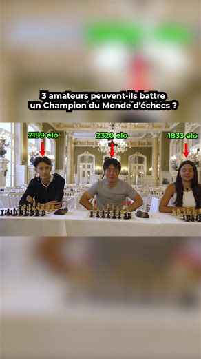 3 amateurs peuvent-ils battre un Champion du Monde d’échecs ?