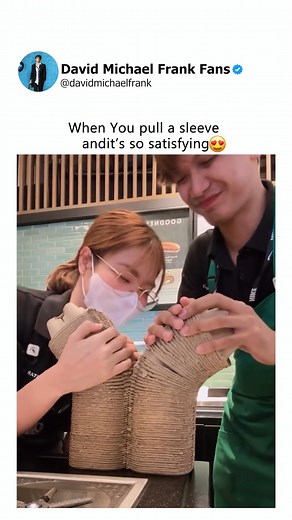 Soft sounds of stacking & aligning coffee cup sleeves 🖐️📦 Relax and tingle! | David Michael Frank Fans