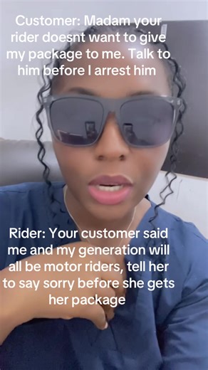 Drama Between Customer and Rider Over Package Delivery