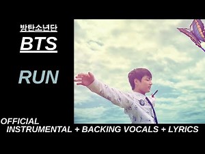 BTS (방탄소년단) 'RUN' Official Karaoke With Backing Vocals + Lyrics [REMASTERED]