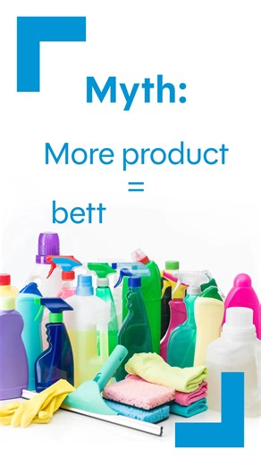 Myth: More product = better clean. ✅ Truth: Using too much cleaner can leave residue and make surfaces sticky, actually attracting more dirt and dust. PRO Tip: Spray cleaner onto a microfiber cloth instead of directly on the surface to be cleaned. | MaidPro Eau Claire