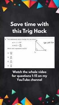 Save time with this Trig Hack #Geometry #geometryeoc #eoc #mathhelp #mathematics
