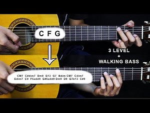 Tutorial Gitar (HAPPY BIRTHDAY) Chord Jazz + Walking Bass