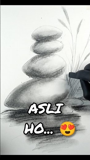 How to Draw a Realistic Stone | Pencil Art Tutorial #Shorts