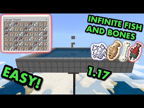 SIMPLE 1.17 AUTOMATIC FISH AND BONE FARM TUTORIAL in Minecraft Bedrock (MCPE/Xbox/PS4/Switch/PC)