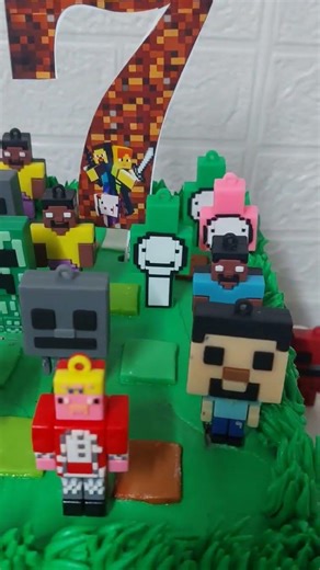 overload minecraft toy cake topper