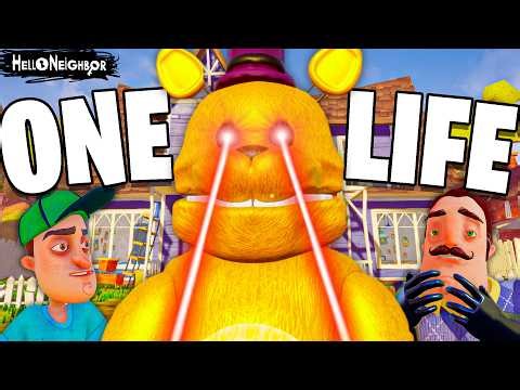 Hello Neighbor Fredbear BUT ONE LIFE ONLY! (Full Game)
